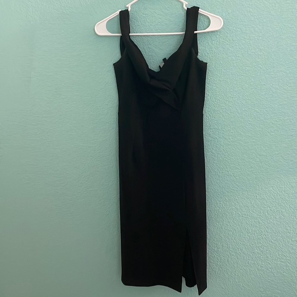 All Black Off the Shoulder Dress
